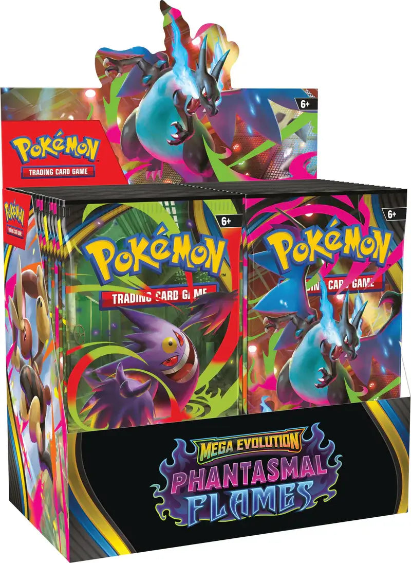 Sealed Pokémon TCG Phantasmal Flames Booster Box 36 Packs featuring Mega Charizard X ex artwork for sale at finetoys.ca
